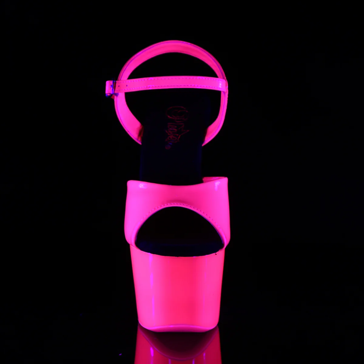 Neon H. Pink 7 Inch Exotic Dancer Platform Shoes - Pleaser ADORE-709UV - Image 2