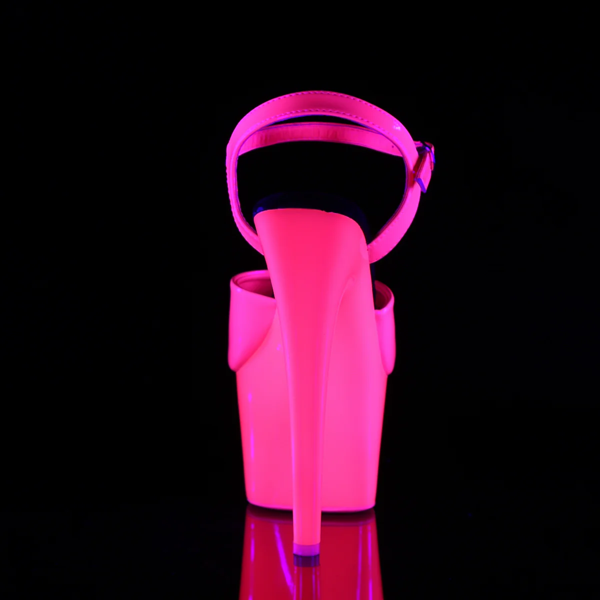 Neon H. Pink 7 Inch Exotic Dancer Platform Shoes - Pleaser ADORE-709UV - Image 4