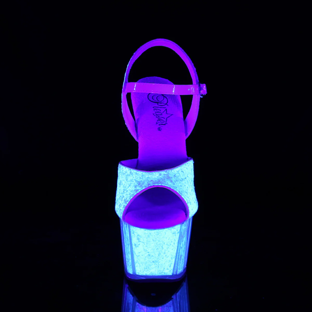 Neon Opal Glitter 7 Inch Exotic Dance Platform Shoes - Pleaser ADORE-710UVG - Image 2