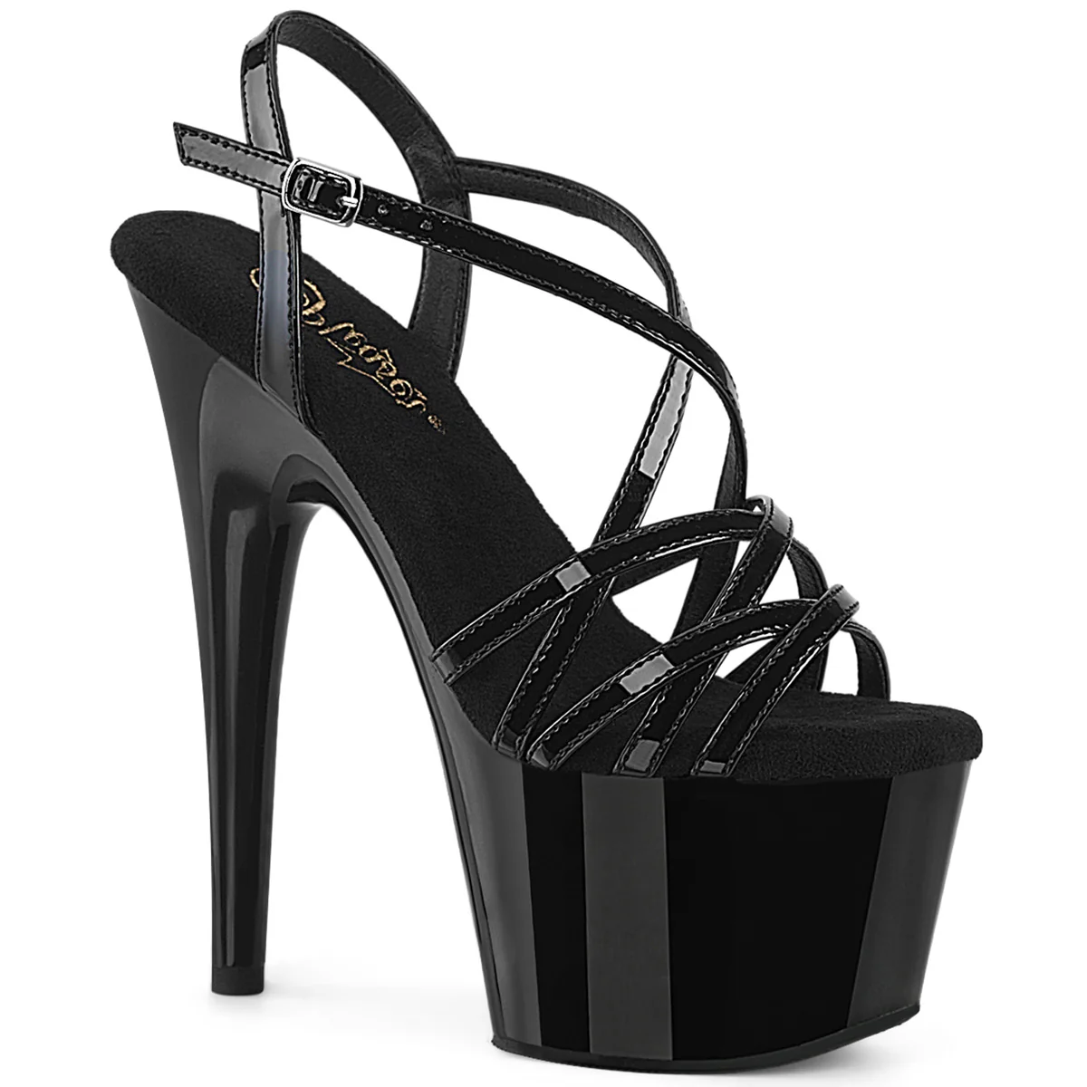 Black 7 Inch Dancers Platform Shoes -  Pleaser ADORE-713