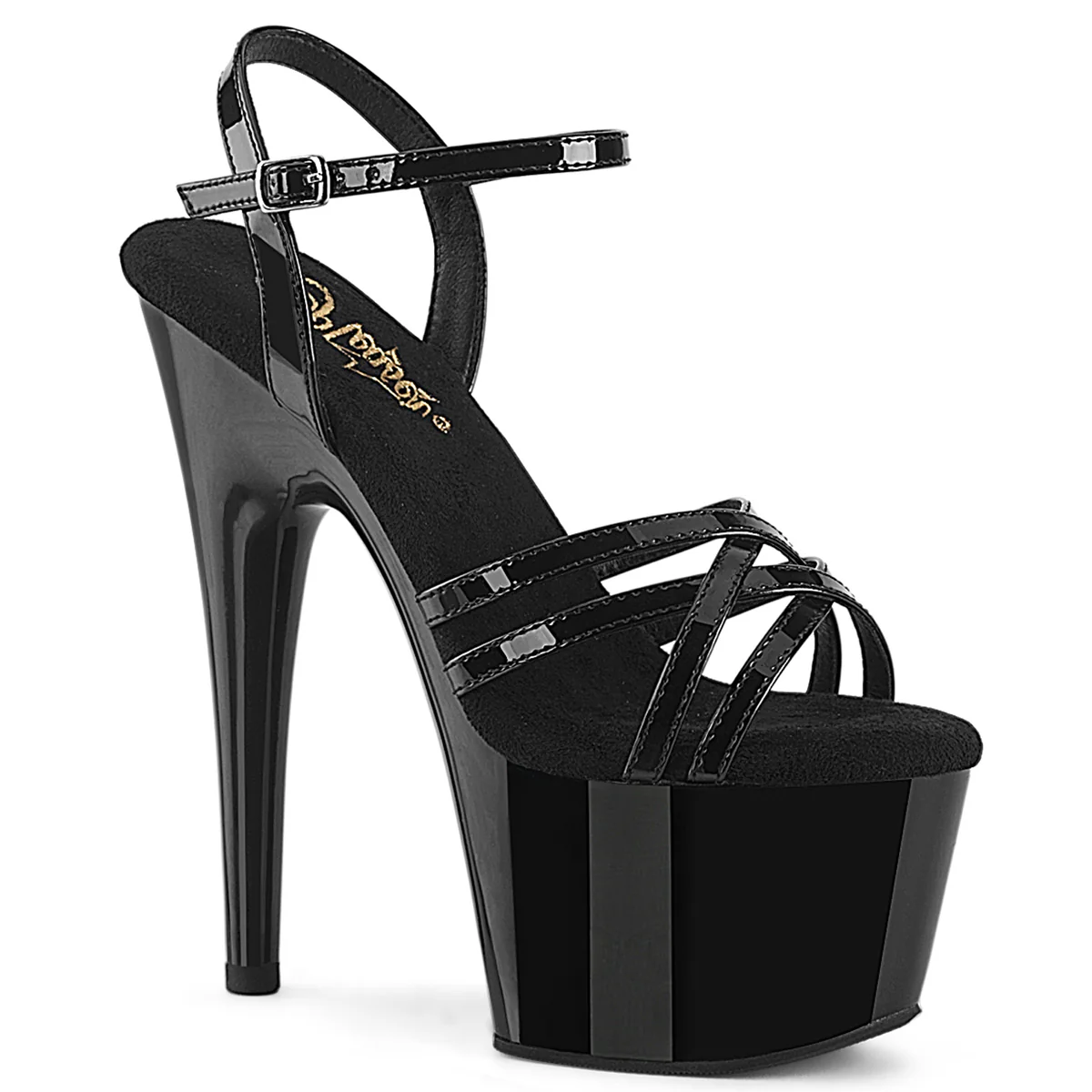 Black 7 Inch Strippers Platform Shoes - Pleaser ADORE-717