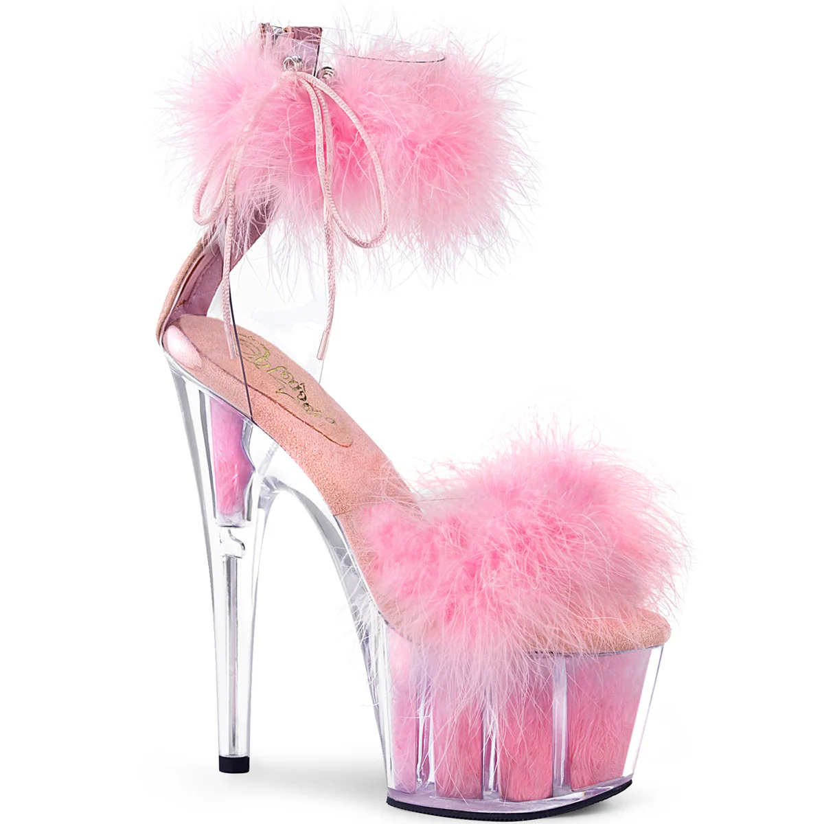 Baby Pink 7 Inch Pole Heels Platform Shoes - Pleaser ADORE-724F - Image 6