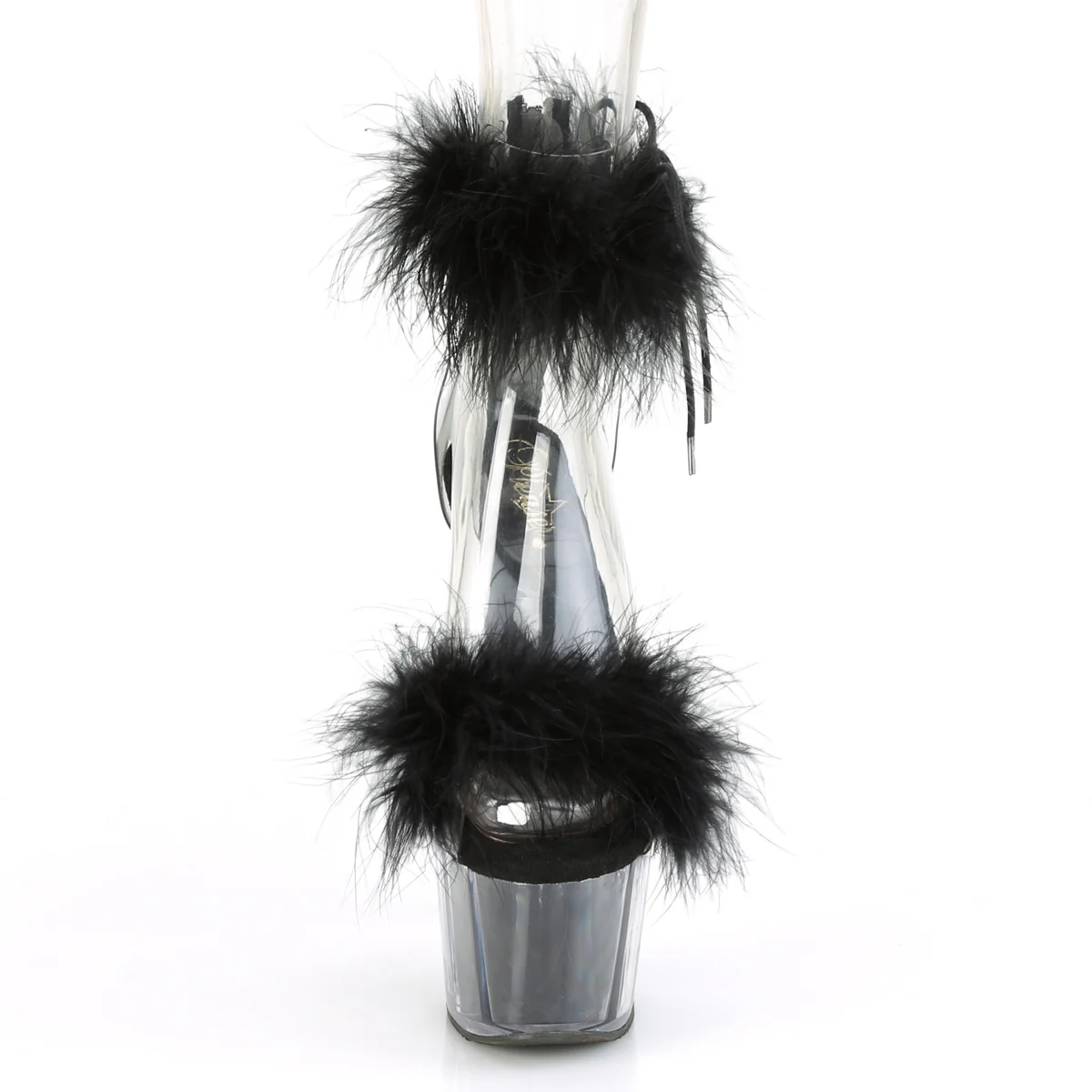 Black 7 Inch Pole Dancing Platform Shoes -  Pleaser ADORE-724F - Image 2