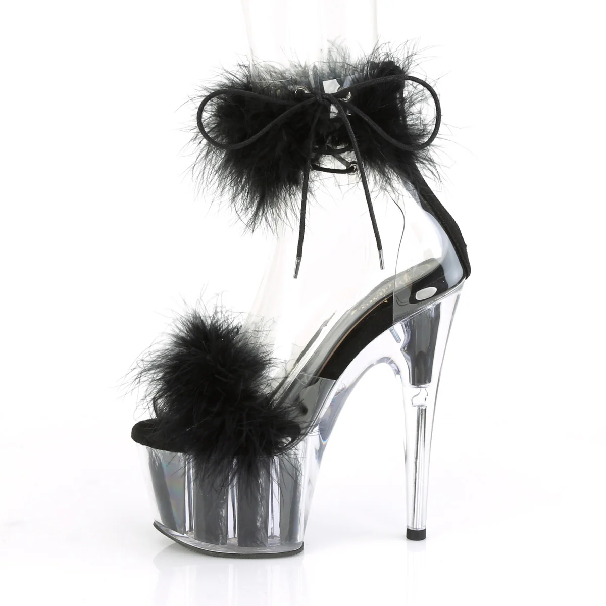 Black 7 Inch Pole Dancing Platform Shoes -  Pleaser ADORE-724F - Image 3