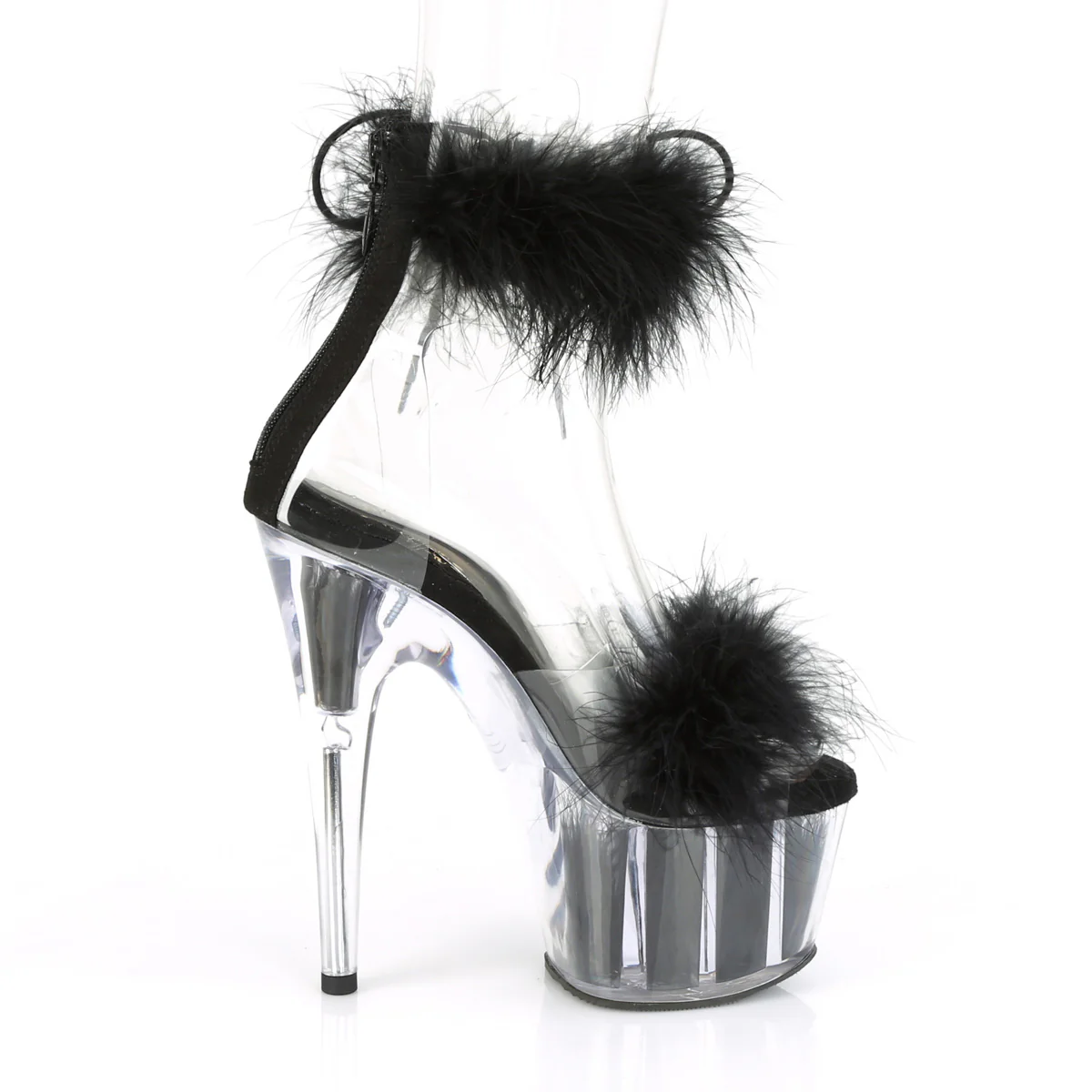 Black 7 Inch Pole Dancing Platform Shoes -  Pleaser ADORE-724F - Image 5