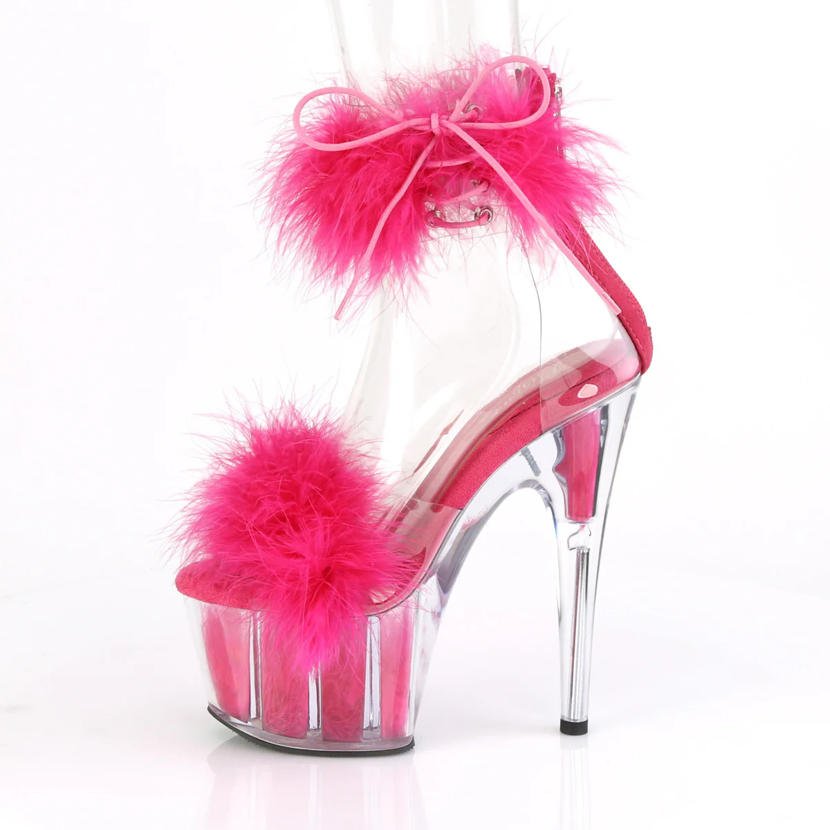 Hot Pink 7 Inch Pole Dancer Platform Shoes - Pleaser ADORE-724F - Image 3