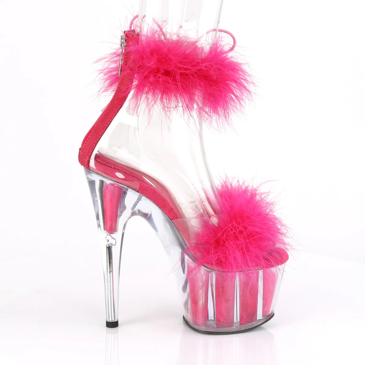 Hot Pink 7 Inch Pole Dancer Platform Shoes - Pleaser ADORE-724F - Image 5