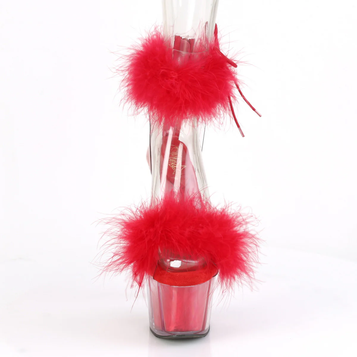 Red 7 Inch Lap Dance Platform Shoes - Pleaser ADORE-724F - Image 2