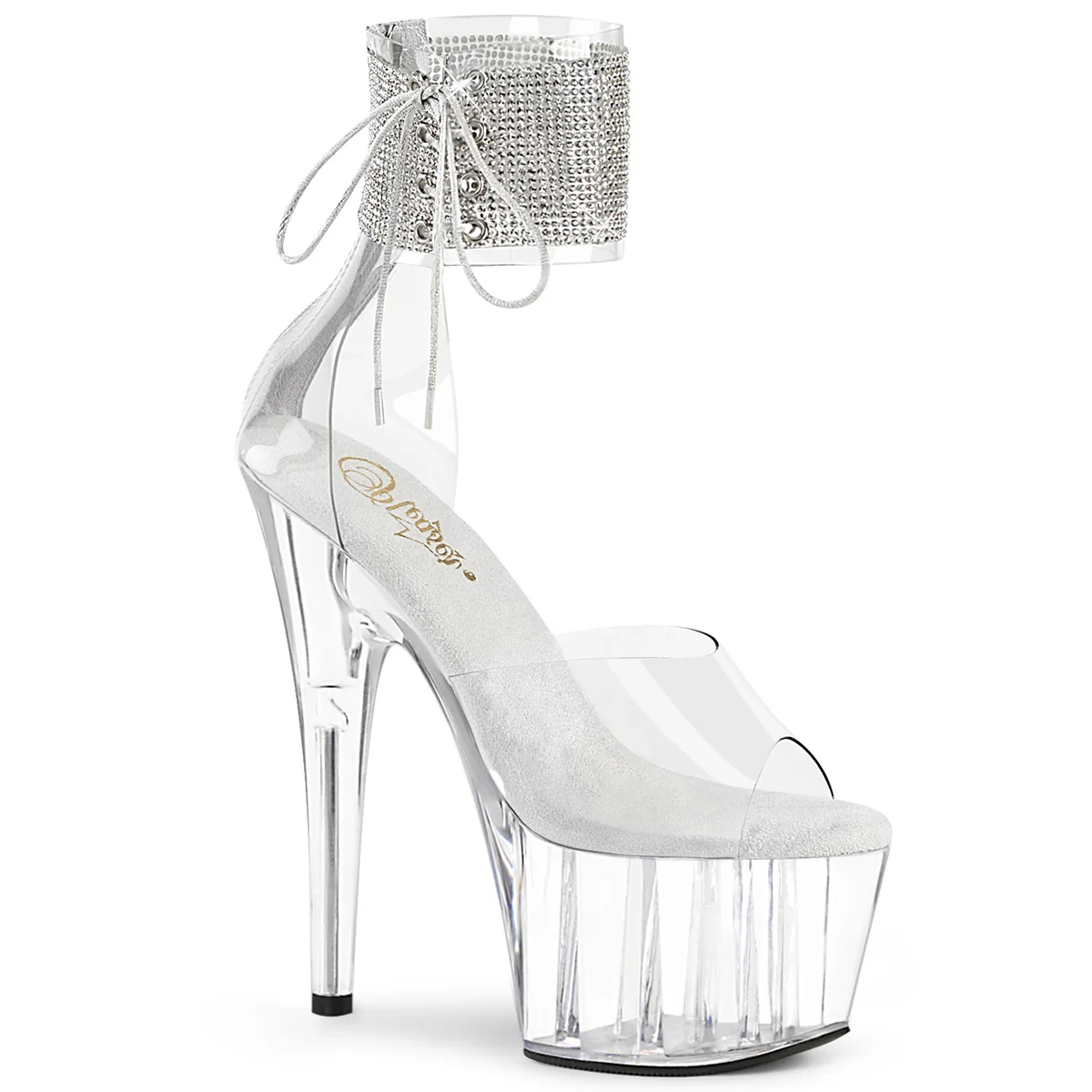 Clear 7 Inch Lap Dance Platform Shoes - Pleaser ADORE-724RS - Image 6