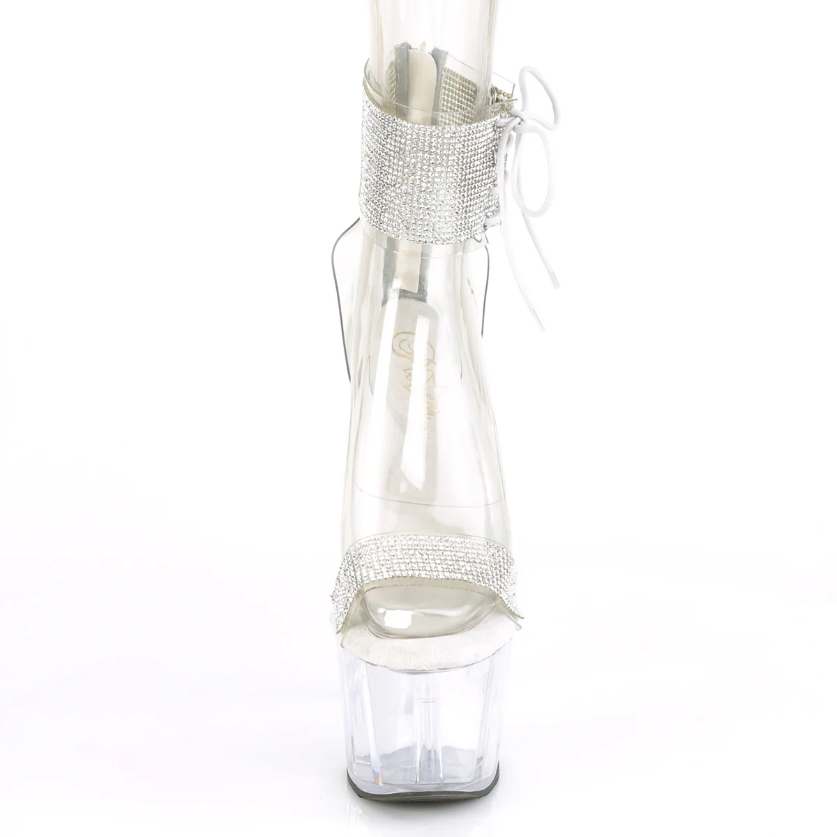 Clear 7 Inch Pole Dance Platform Shoes - Pleaser ADORE-727RS - Image 2