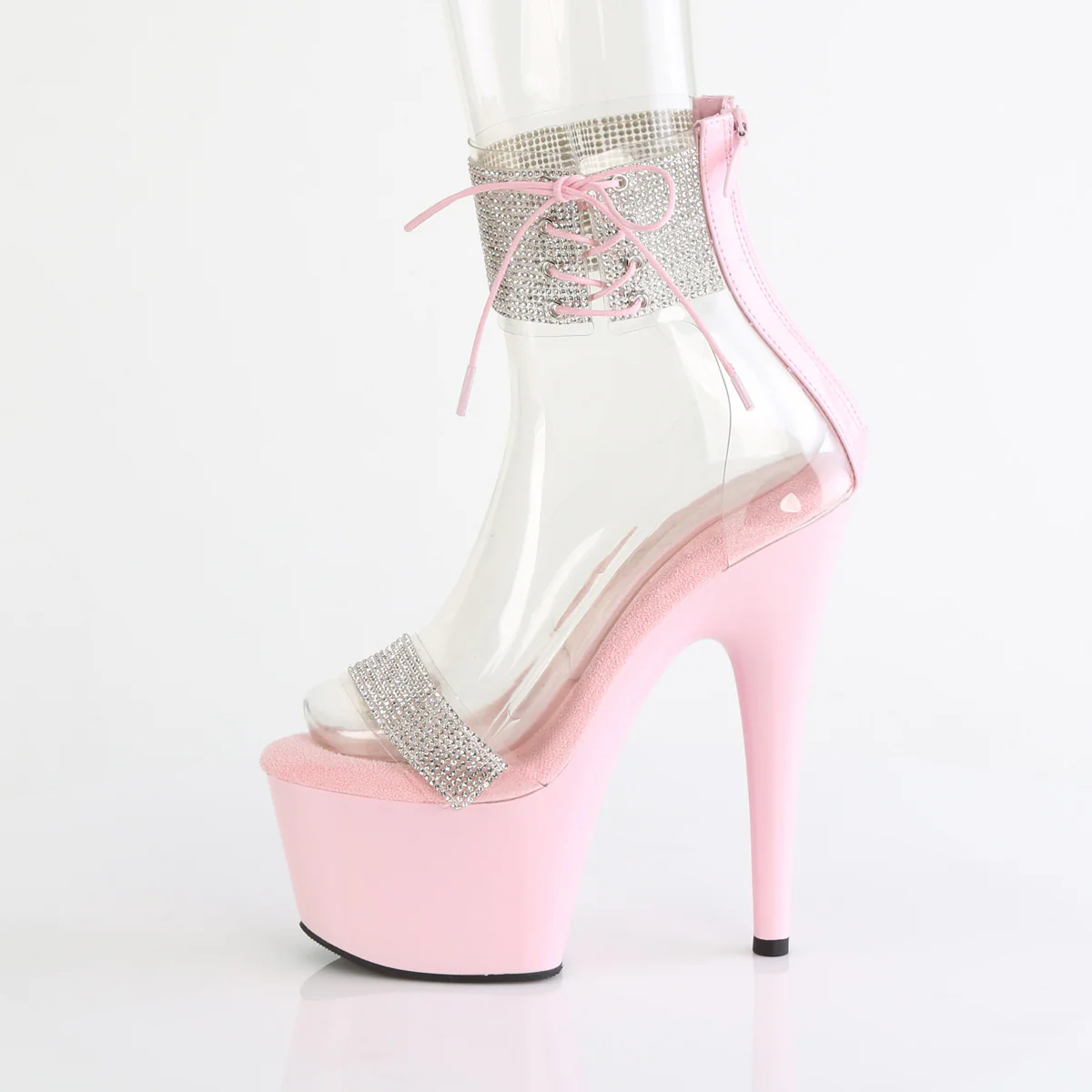Baby Pink 7 Inch Fetish Platform Shoes -  Pleaser ADORE-727RS - Image 3