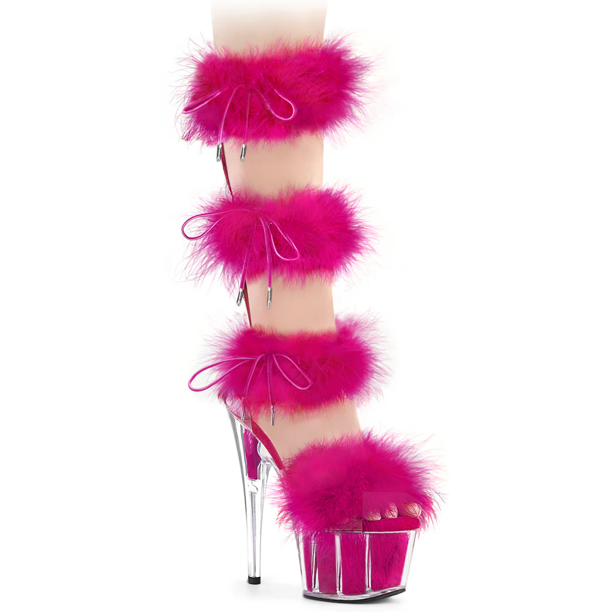 Hot Pink 7 Inch Pole Dancing Platform Shoes - Pleaser ADORE-728F