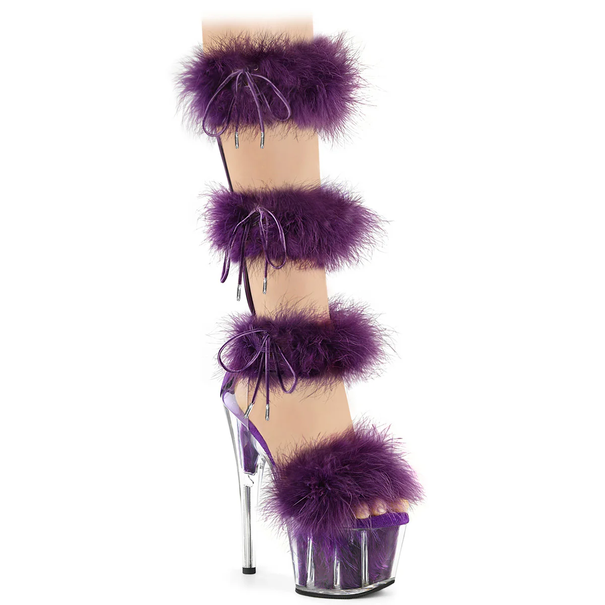 Purple 7 Inch Pole Heels Platform Shoes - Pleaser ADORE-728F