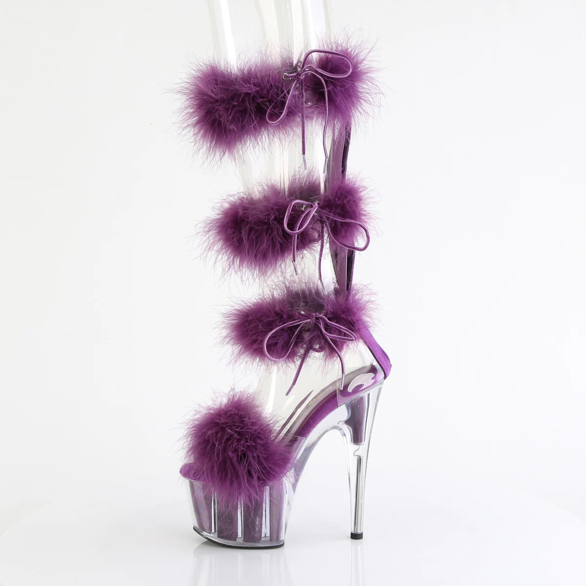 Purple 7 Inch Pole Heels Platform Shoes - Pleaser ADORE-728F - Image 3