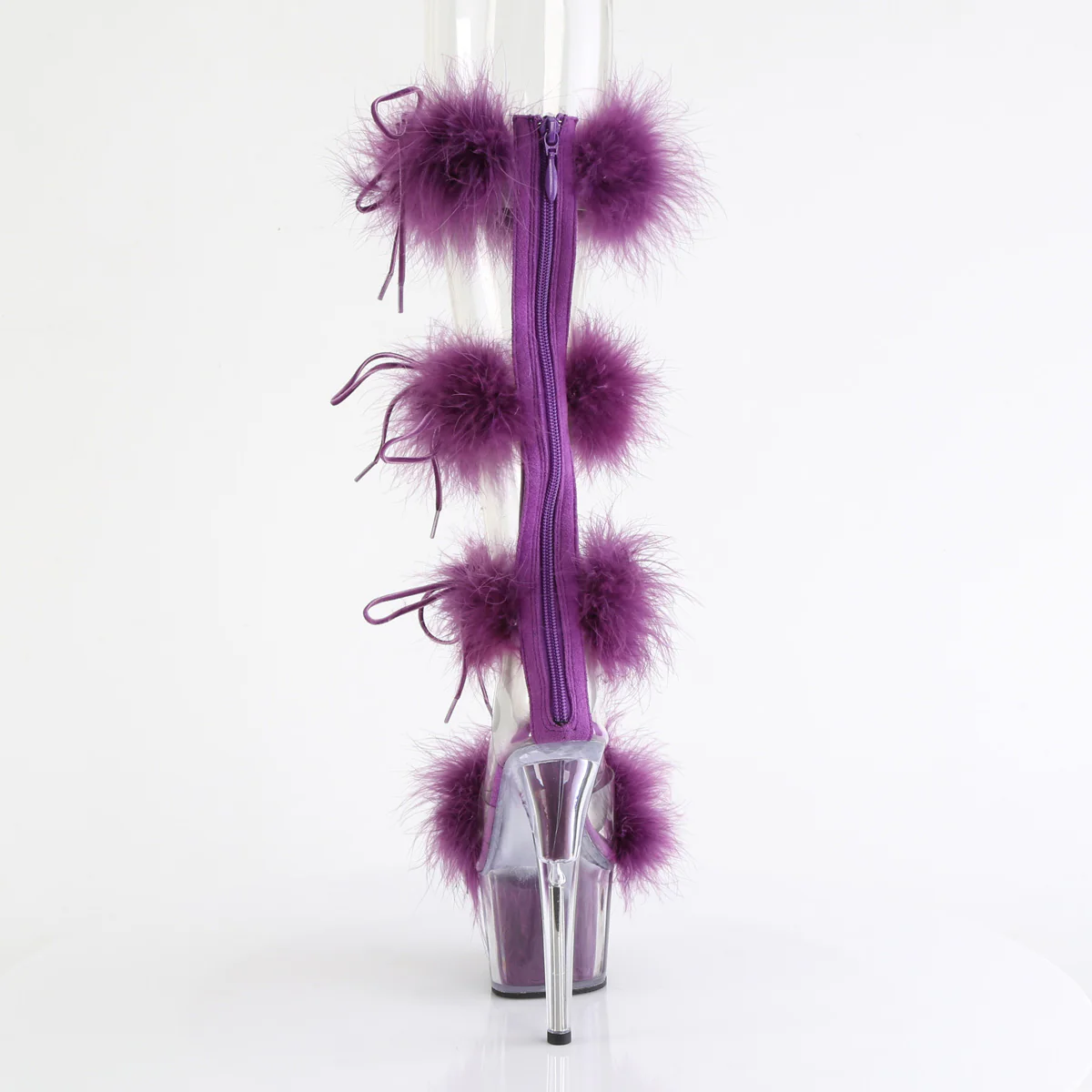 Purple 7 Inch Pole Heels Platform Shoes - Pleaser ADORE-728F - Image 4