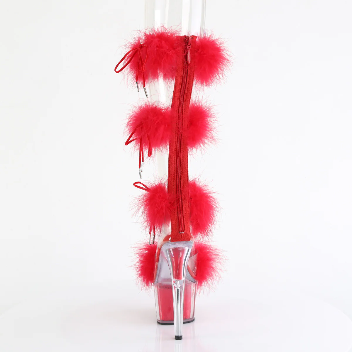 Red 7 Inch Pole Dancer Platform Shoes -  Pleaser ADORE-728F - Image 4