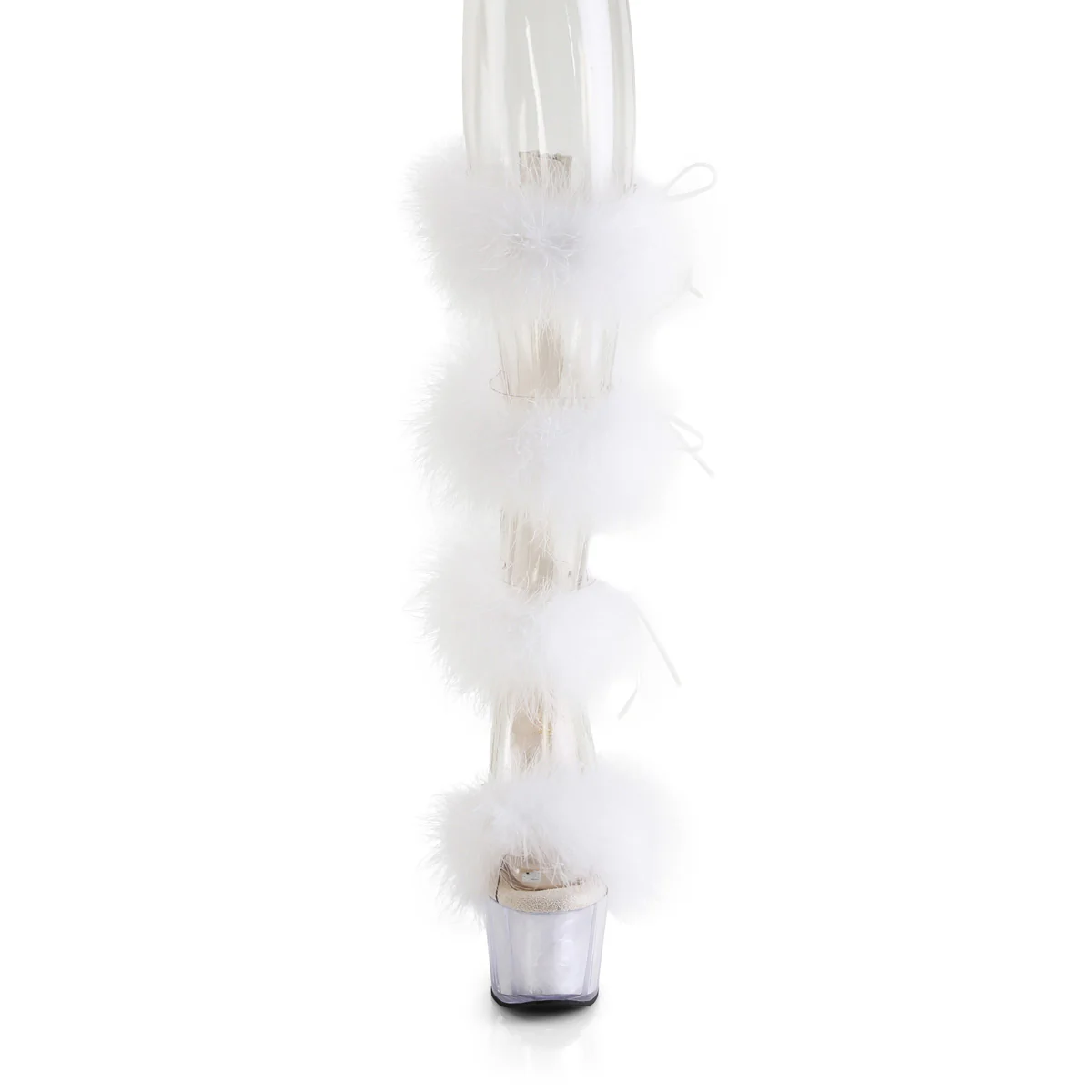 White 7 Inch Sexy Platform Shoes -  Pleaser ADORE-728F - Image 2