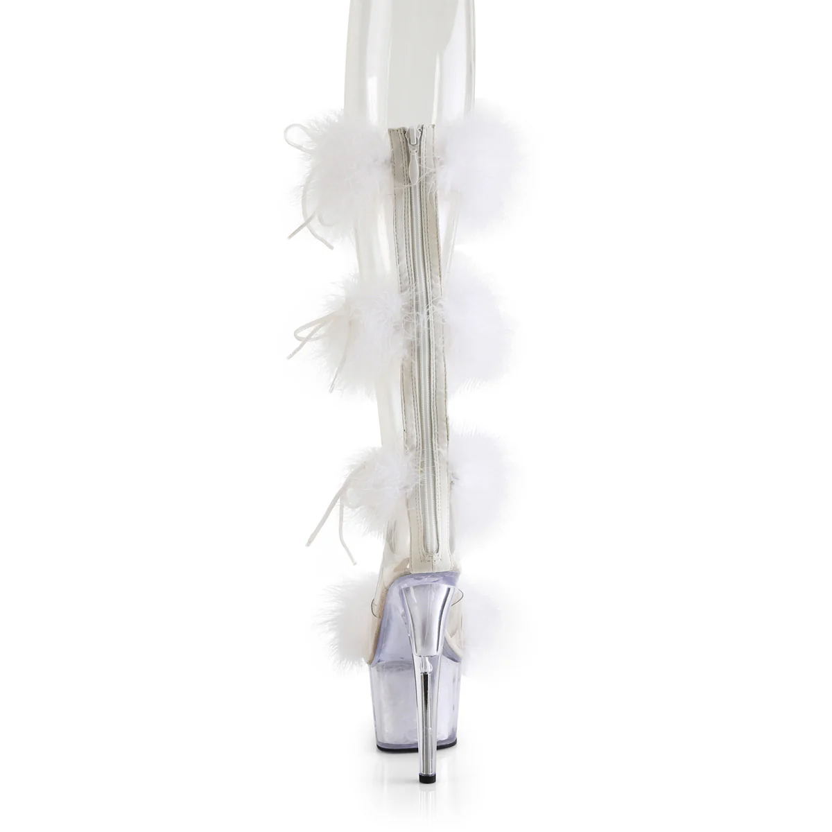 White 7 Inch Sexy Platform Shoes -  Pleaser ADORE-728F - Image 4