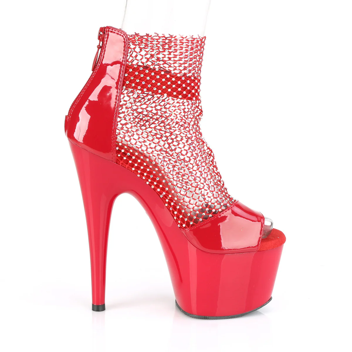 Red 7 Inch Exotic Dance Platform Shoes - Pleaser ADORE-765RM - Image 5