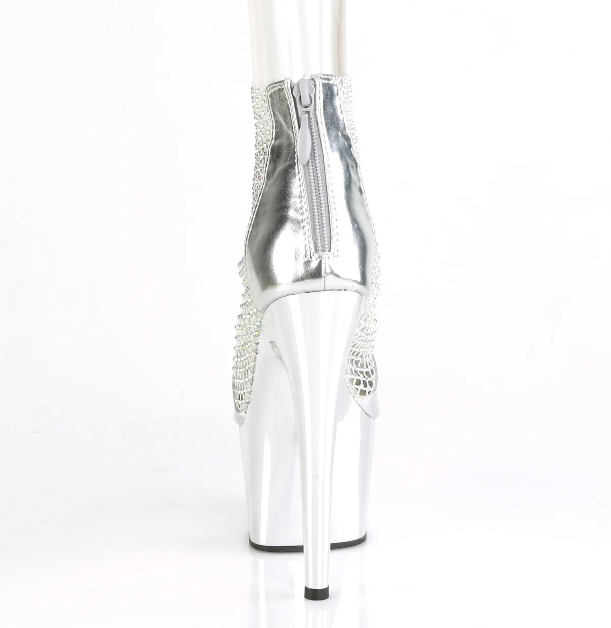Silver 7 Inch Dancers Platform Shoes -  Pleaser ADORE-765RM - Image 4