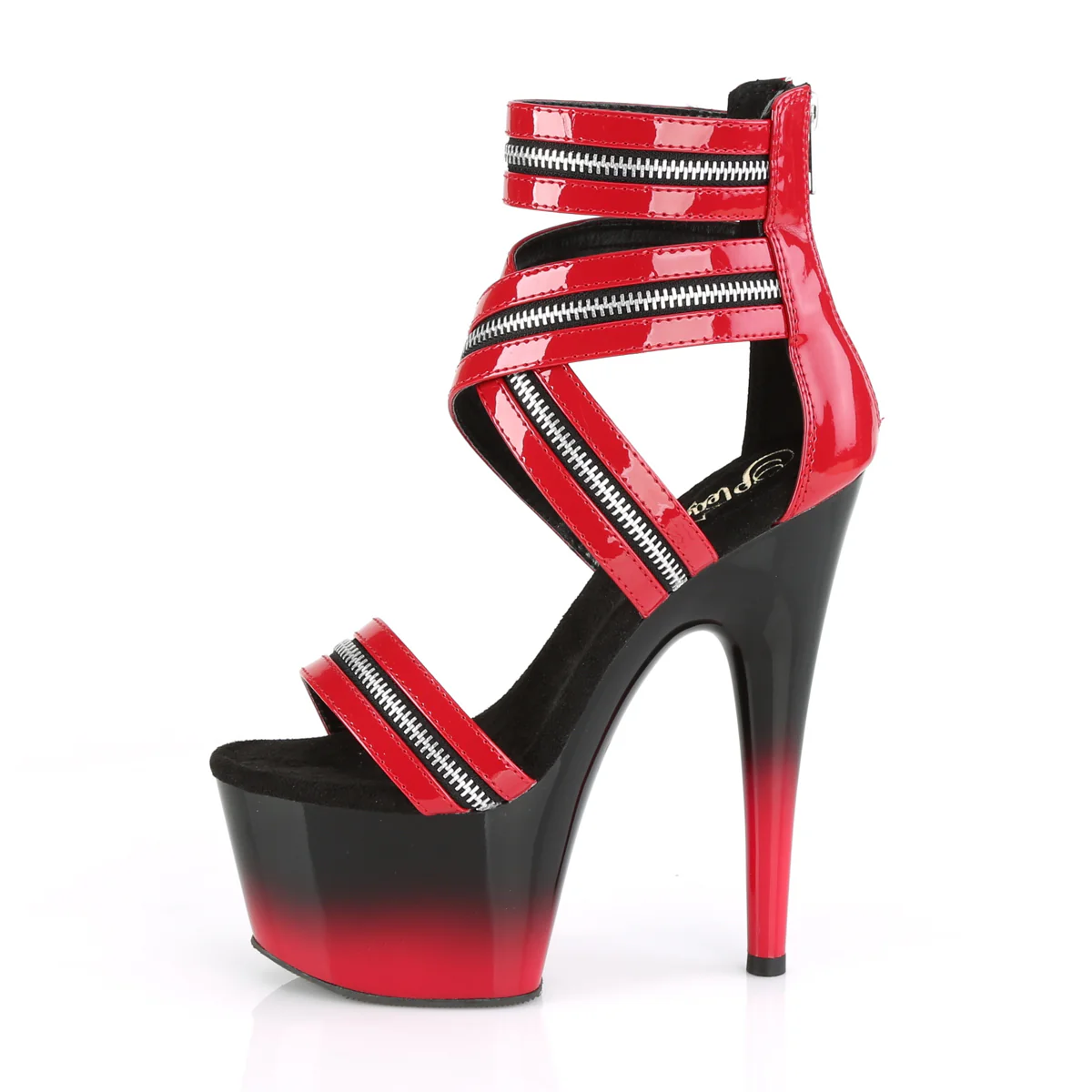 Red 7 Inch Fetish Platform Shoes - Pleaser ADORE-766 - Image 3