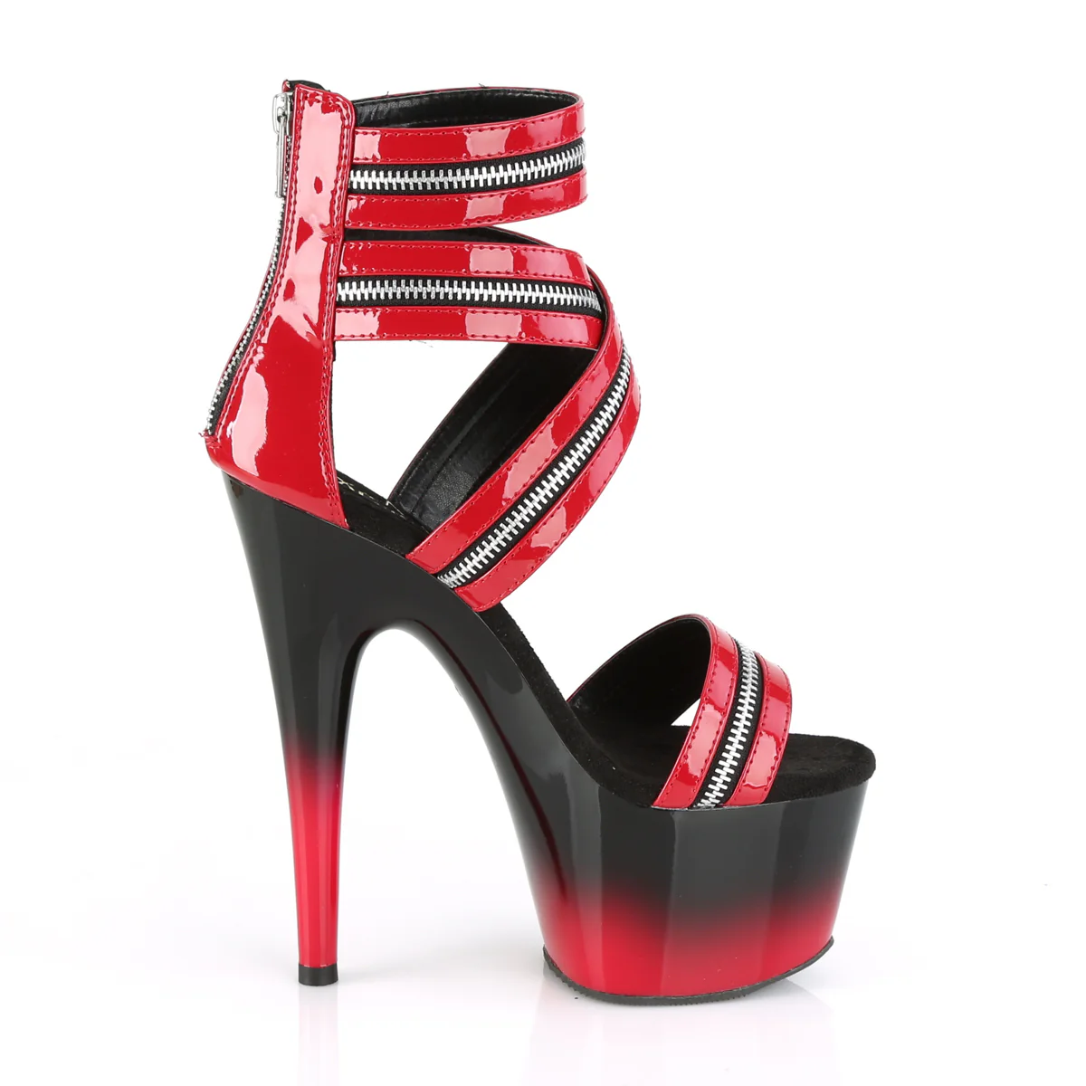 Red 7 Inch Fetish Platform Shoes - Pleaser ADORE-766 - Image 5