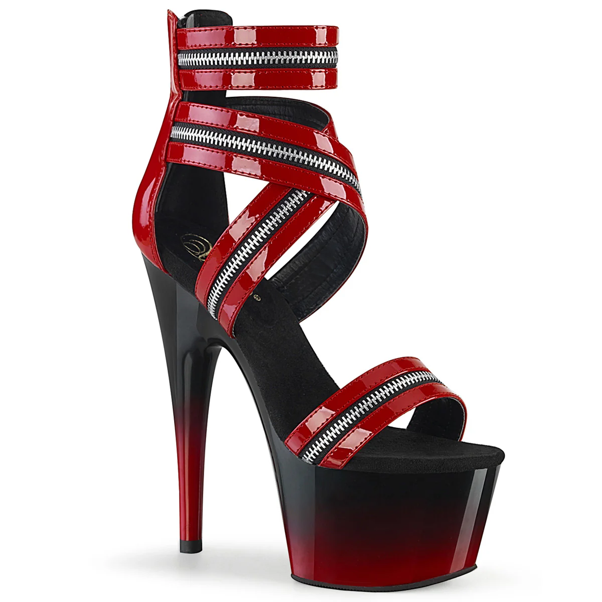 Red 7 Inch Fetish Platform Shoes - Pleaser ADORE-766 - Image 6