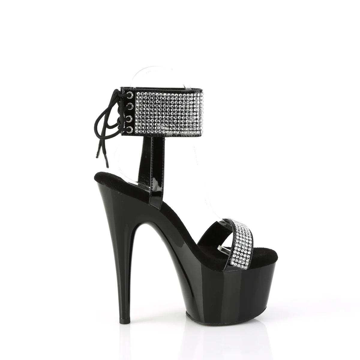 Black 7 Inch Pole Dancer Platform Shoes - Pleaser ADORE-770 - Image 5