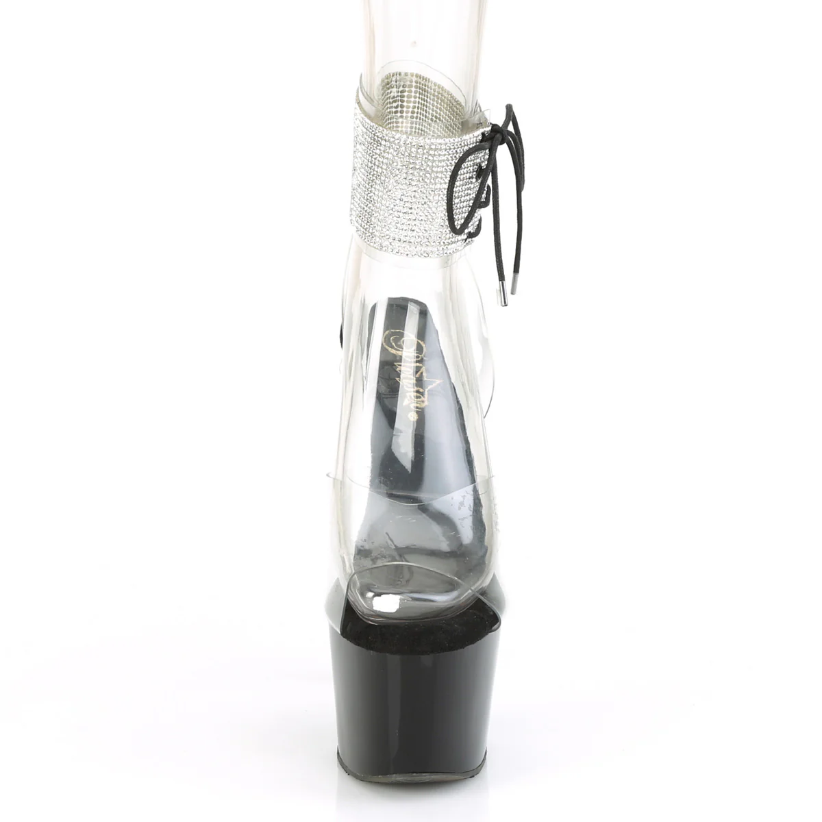 Clear Black 7 Inch Strippers Platform Shoes - Pleaser ADORE-791-2RS - Image 2