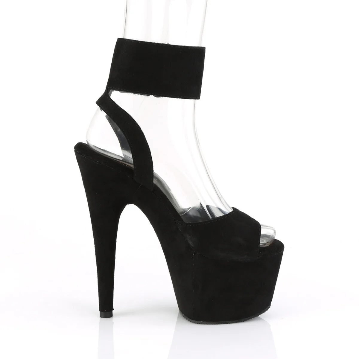 Black 7 Inch Pole Heels Platform Shoes - Pleaser ADORE-791FS - Image 5
