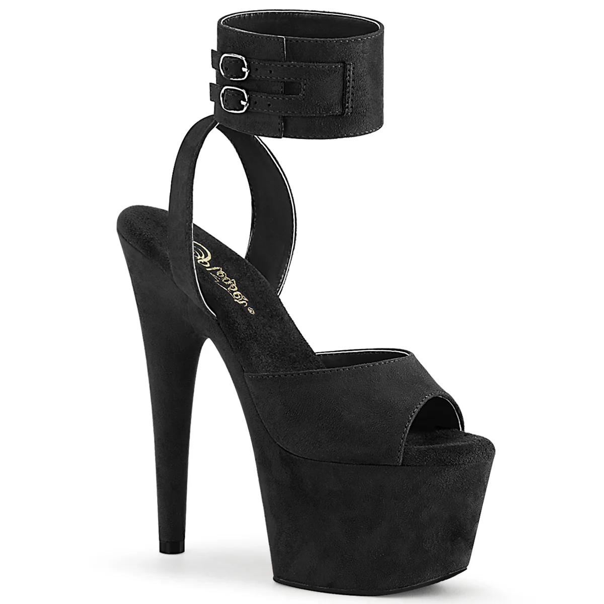 Black 7 Inch Pole Heels Platform Shoes - Pleaser ADORE-791FS - Image 6