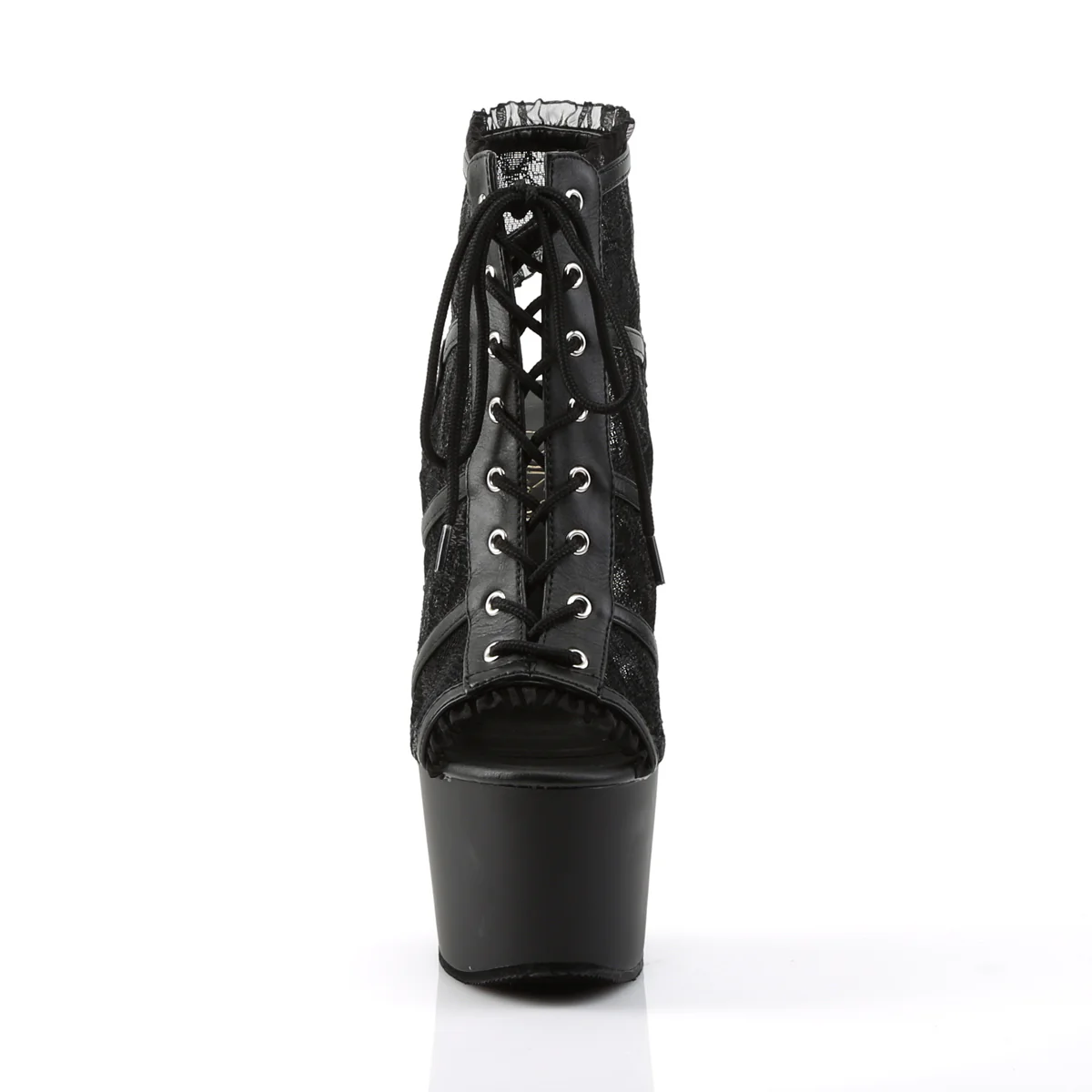 Black 7 Inch Lap Dance Platform Shoes - Pleaser ADORE-796LC - Image 2