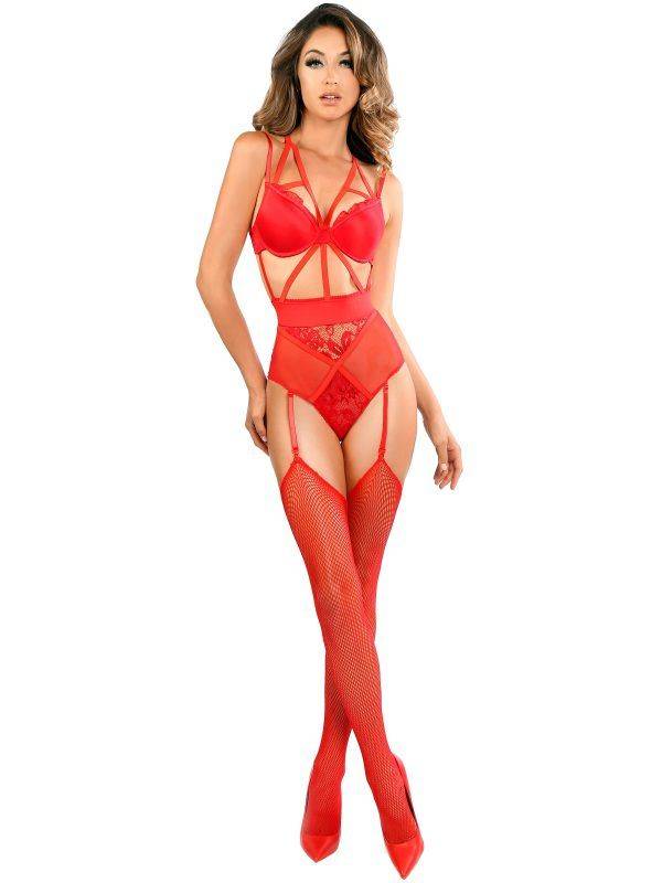AL-A1045 ALLURE ADORE FREYA ANGEL OF LOVE LACE TEDDY