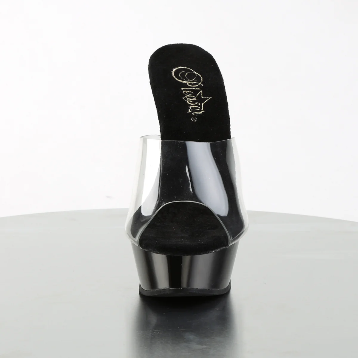 Clear Black 5.5 Inch Strippers Platform Shoes -  Pleaser ALLURE-601 - Image 2