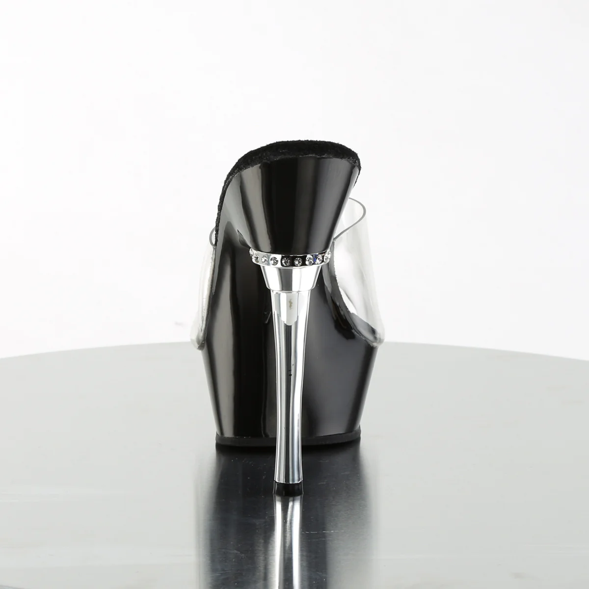 Clear Black 5.5 Inch Strippers Platform Shoes -  Pleaser ALLURE-601 - Image 4