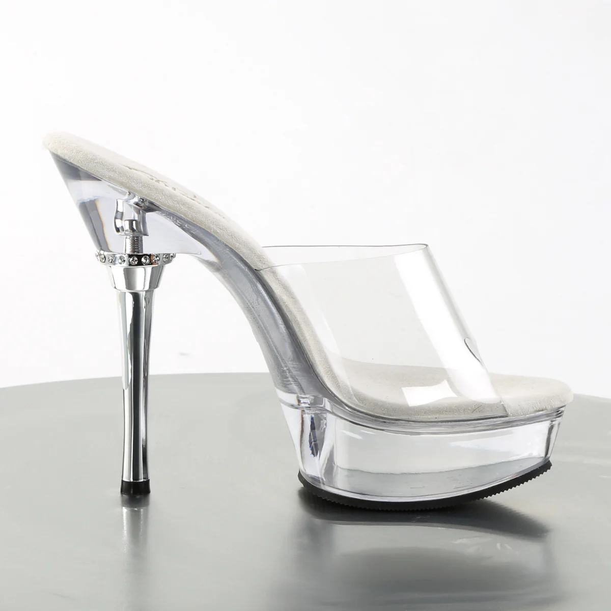 Clear 5.5 Inch Pole Dancer Platform Shoes - Pleaser ALLURE-601 - Image 5