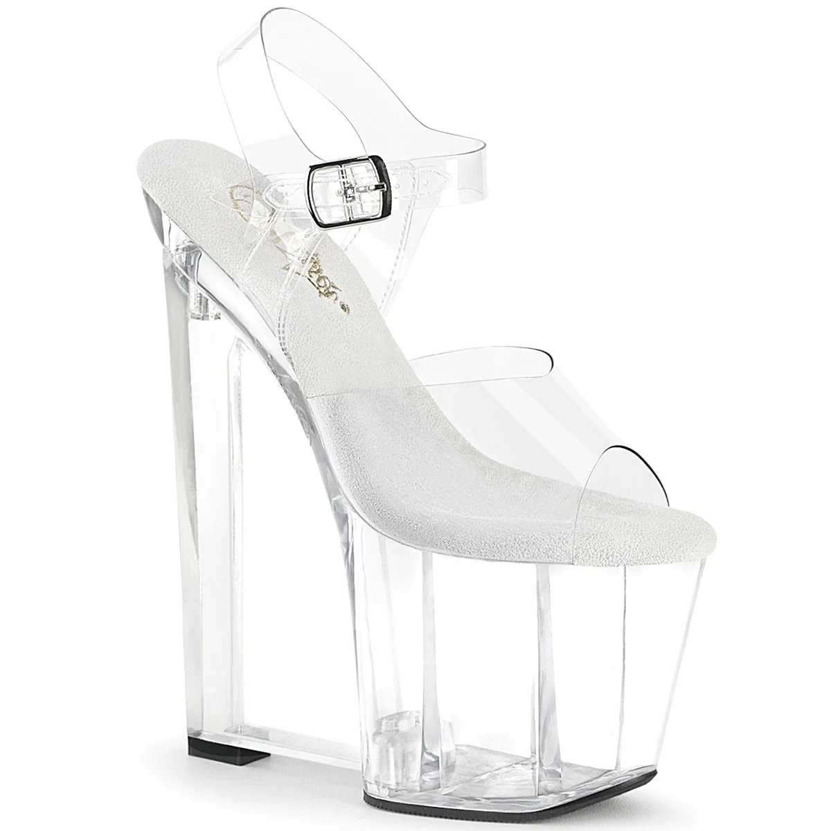 Clear 8 Inch Pole Dancer Platform Shoes - Pleaser AMAZE-808