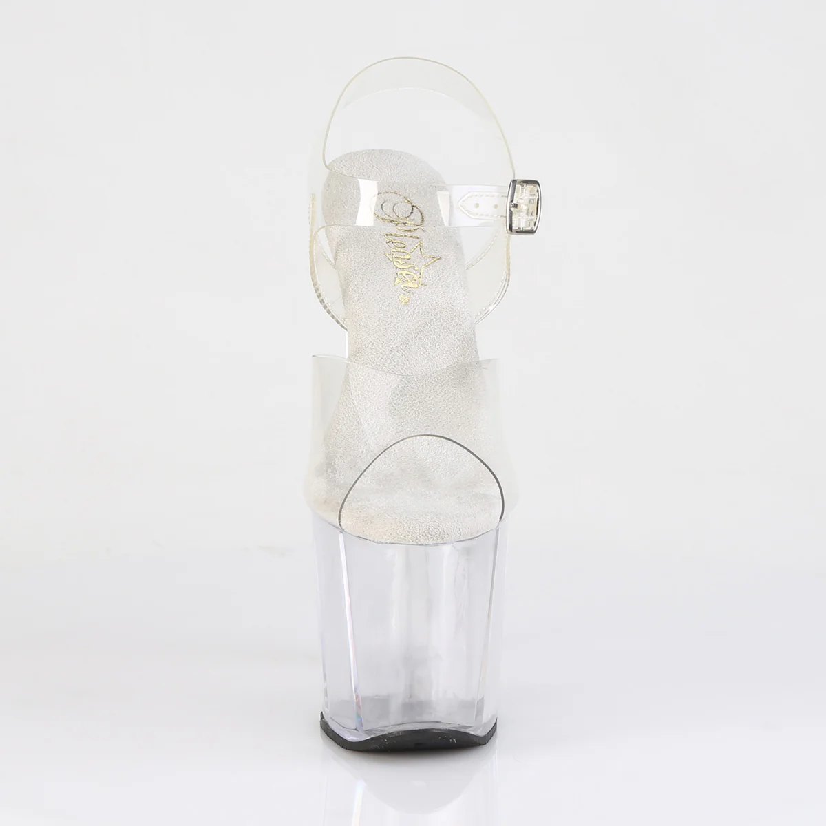 Clear 8 Inch Pole Dancer Platform Shoes - Pleaser AMAZE-808 - Image 2