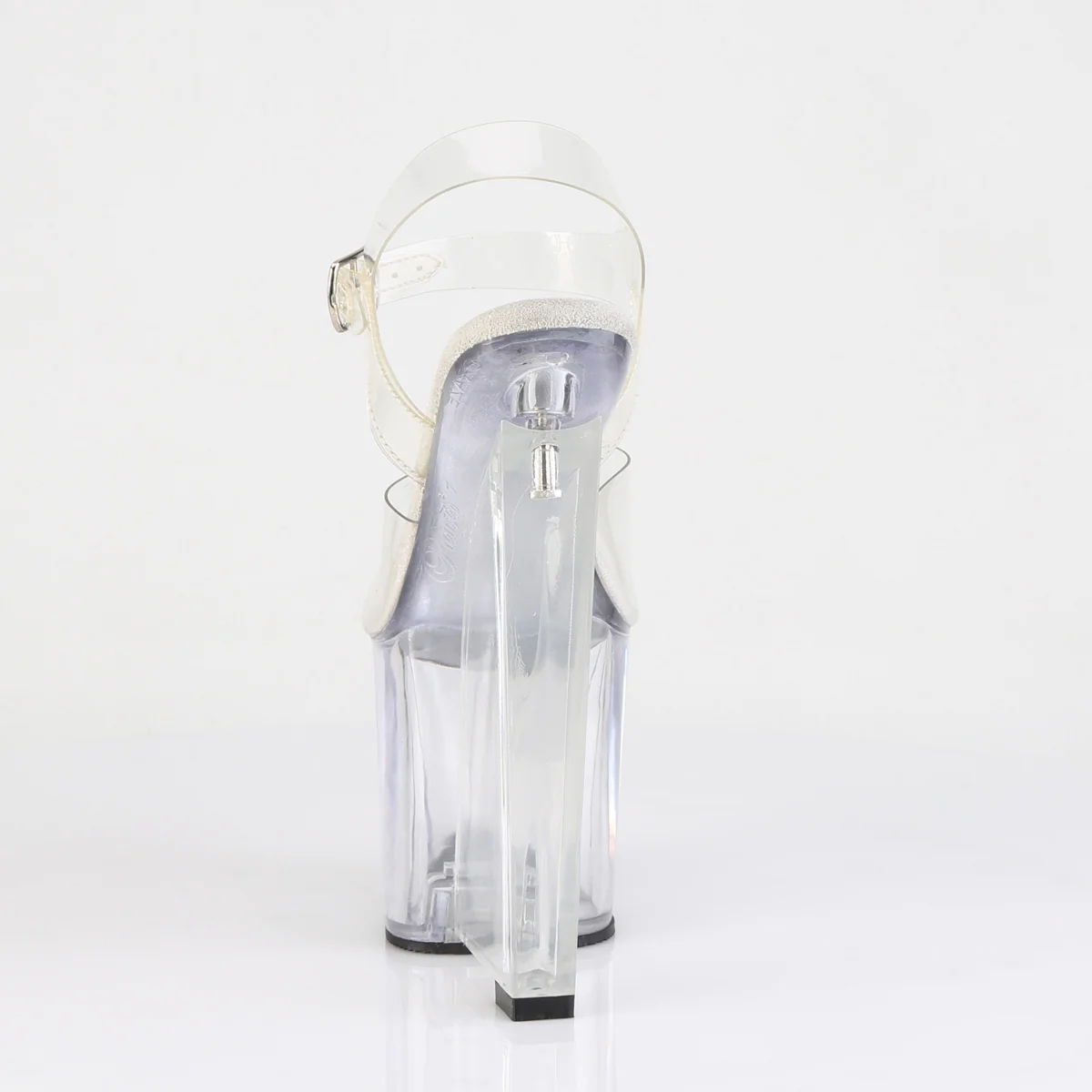 Clear 8 Inch Pole Dancer Platform Shoes - Pleaser AMAZE-808 - Image 4