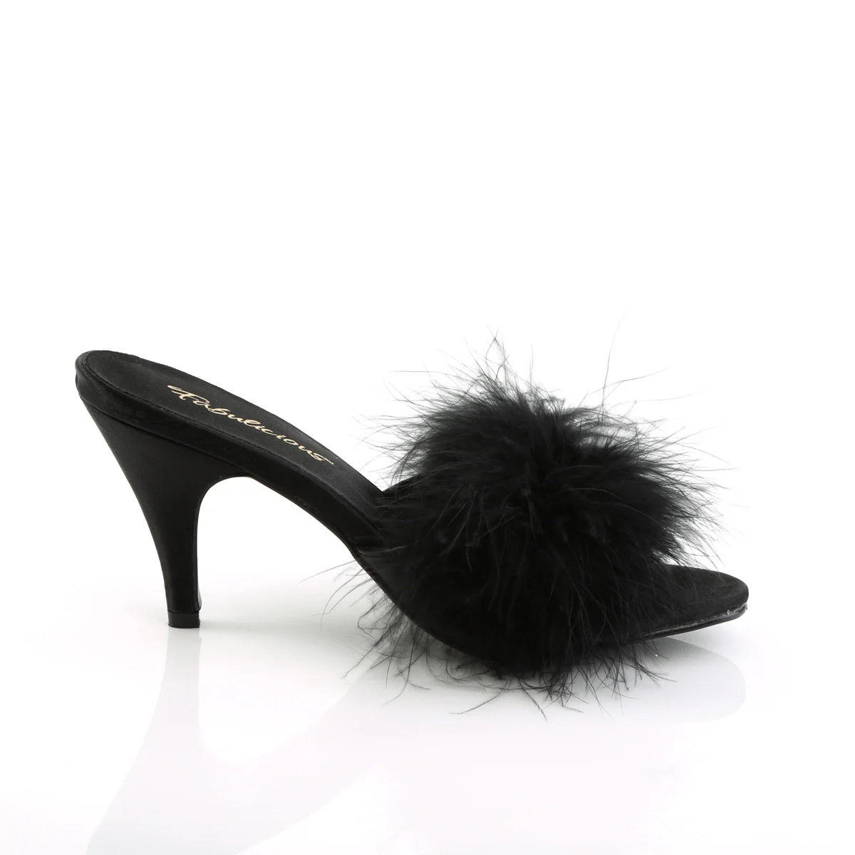 Black 3 Inch Bedroom Shoes - Fabulicious AMOUR-03 - Image 5