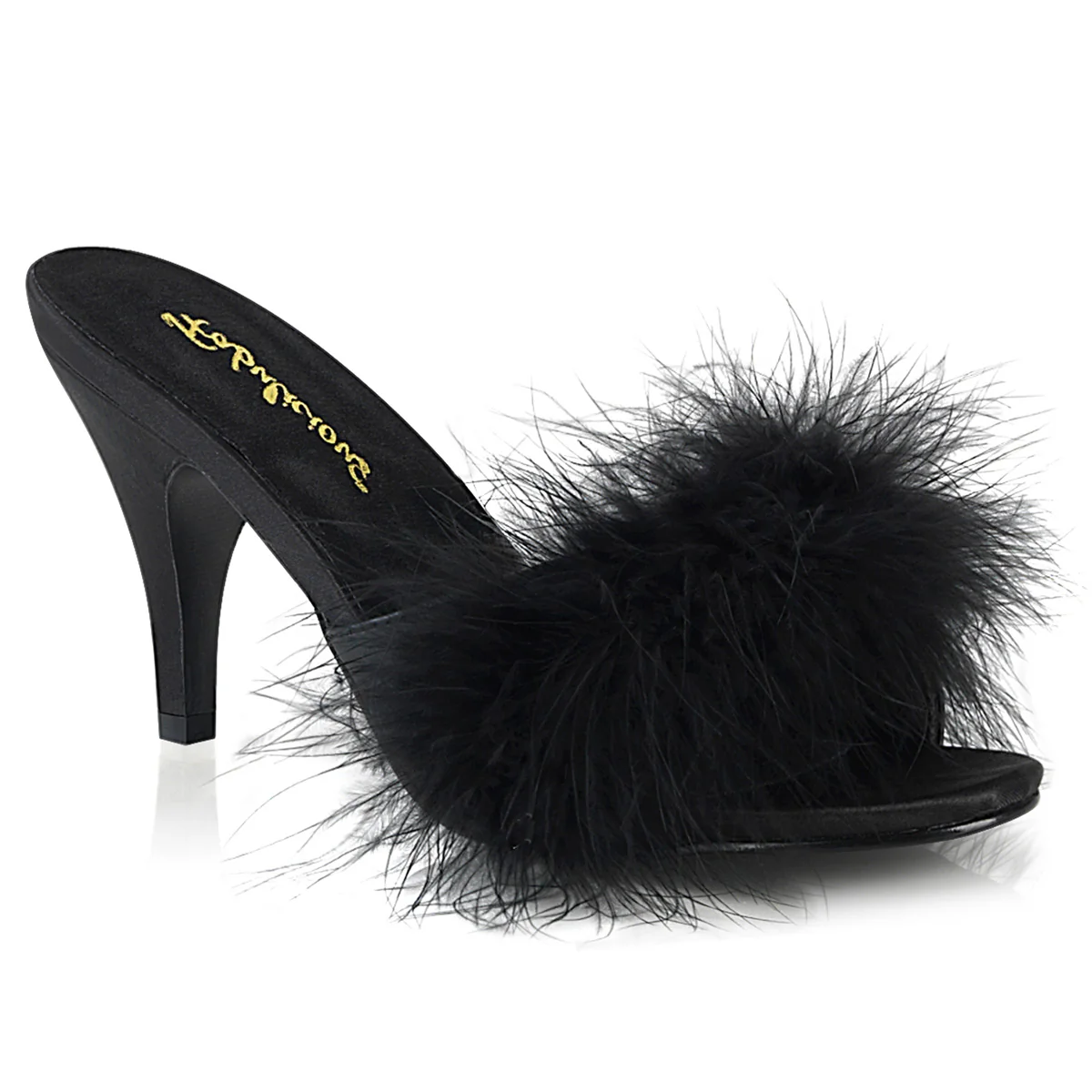 Black 3 Inch Bedroom Shoes - Fabulicious AMOUR-03 - Image 6