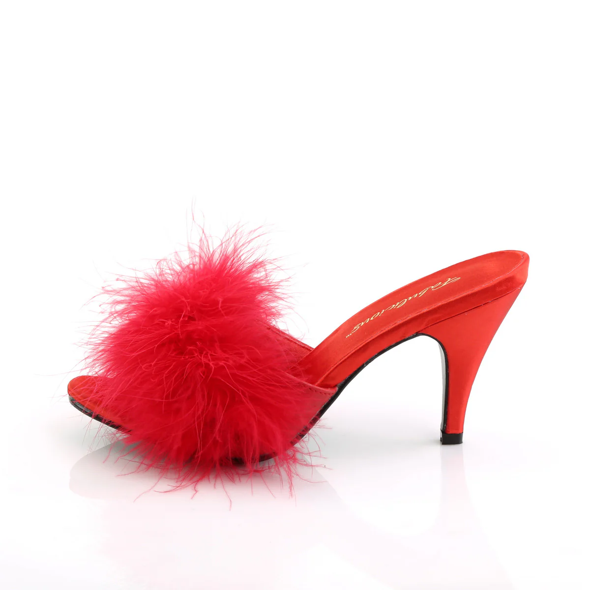 Red 3 Inch Bedroom Shoes - Fabulicious AMOUR-03 - Image 3