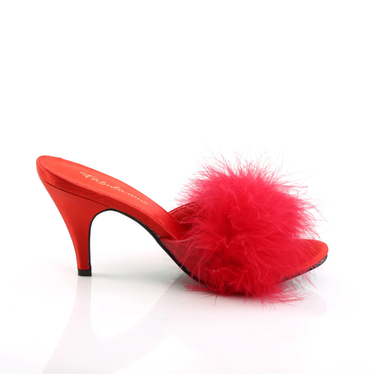 Red 3 Inch Bedroom Shoes - Fabulicious AMOUR-03 - Image 5