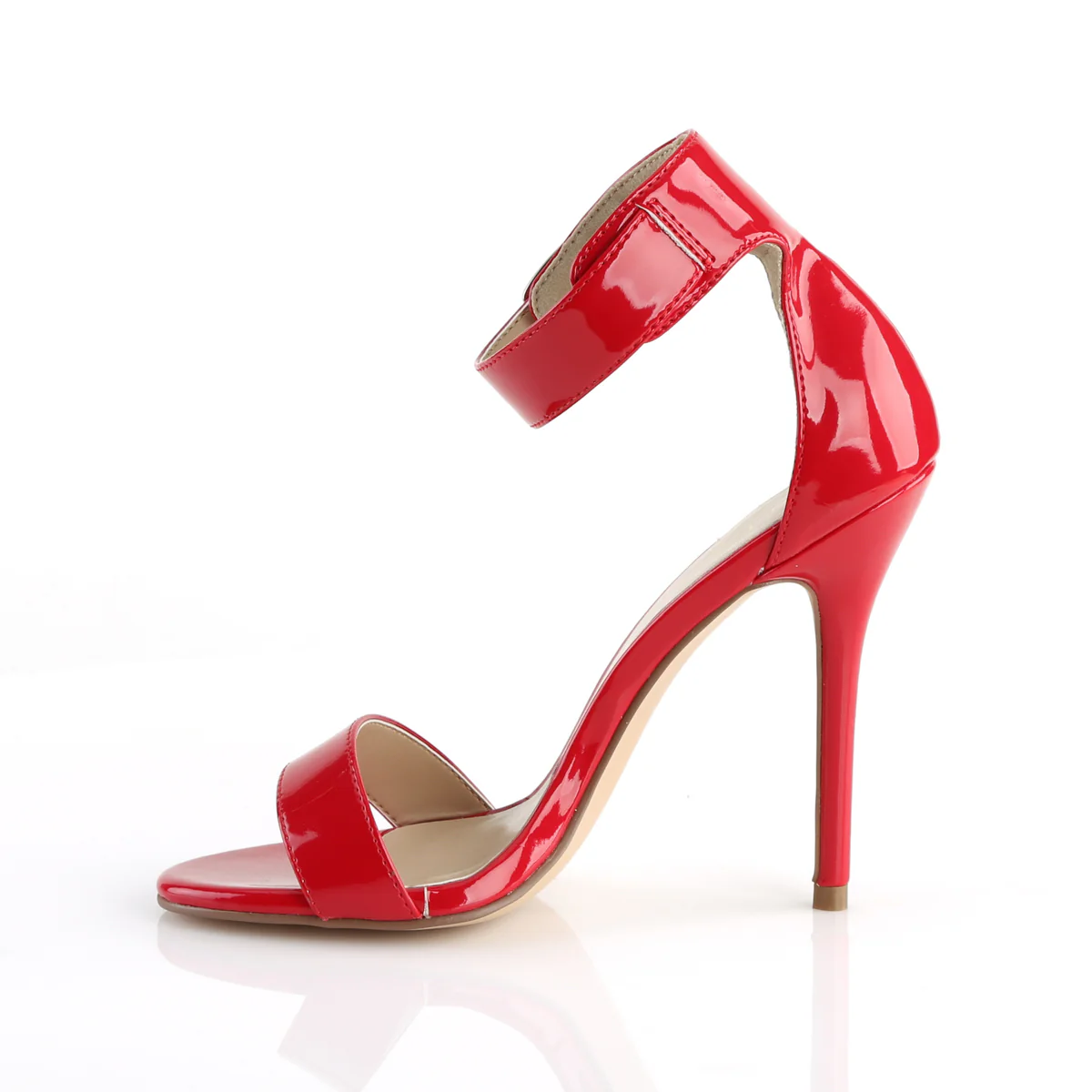 Red 5 Inch Daring Bedroom Heels -  Pleaser AMUSE-10 - Image 3