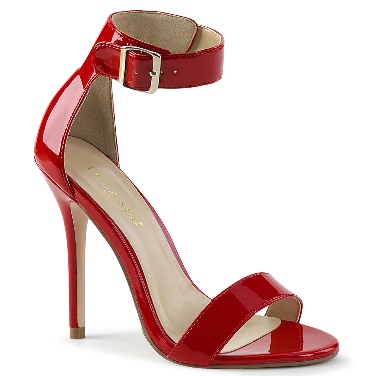 Red 5 Inch Daring Bedroom Heels -  Pleaser AMUSE-10 - Image 6