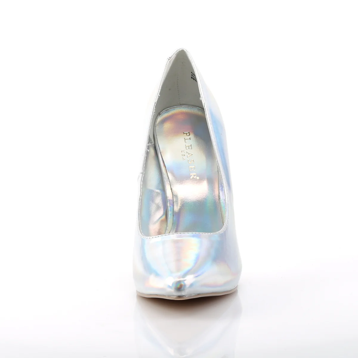 Silver Holo 5 Inch Submissive Single Sole Shoes - Pleaser AMUSE-20 - Image 2