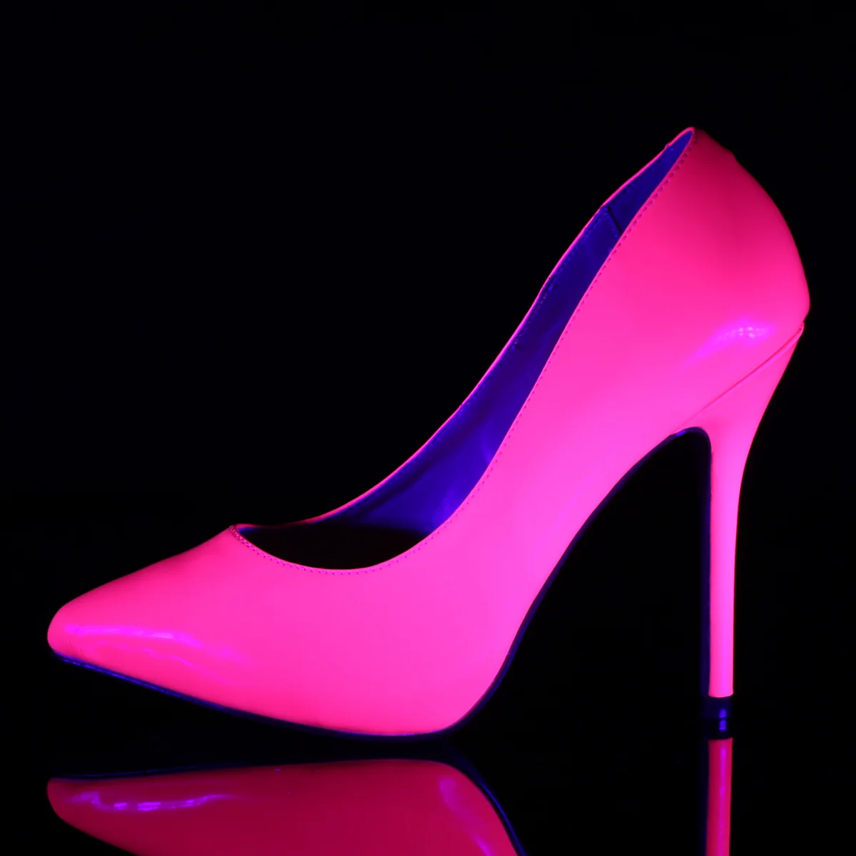 Neon Fuchsia 5 Inch Tempting Bedroom Heels - Pleaser AMUSE-20 - Image 3