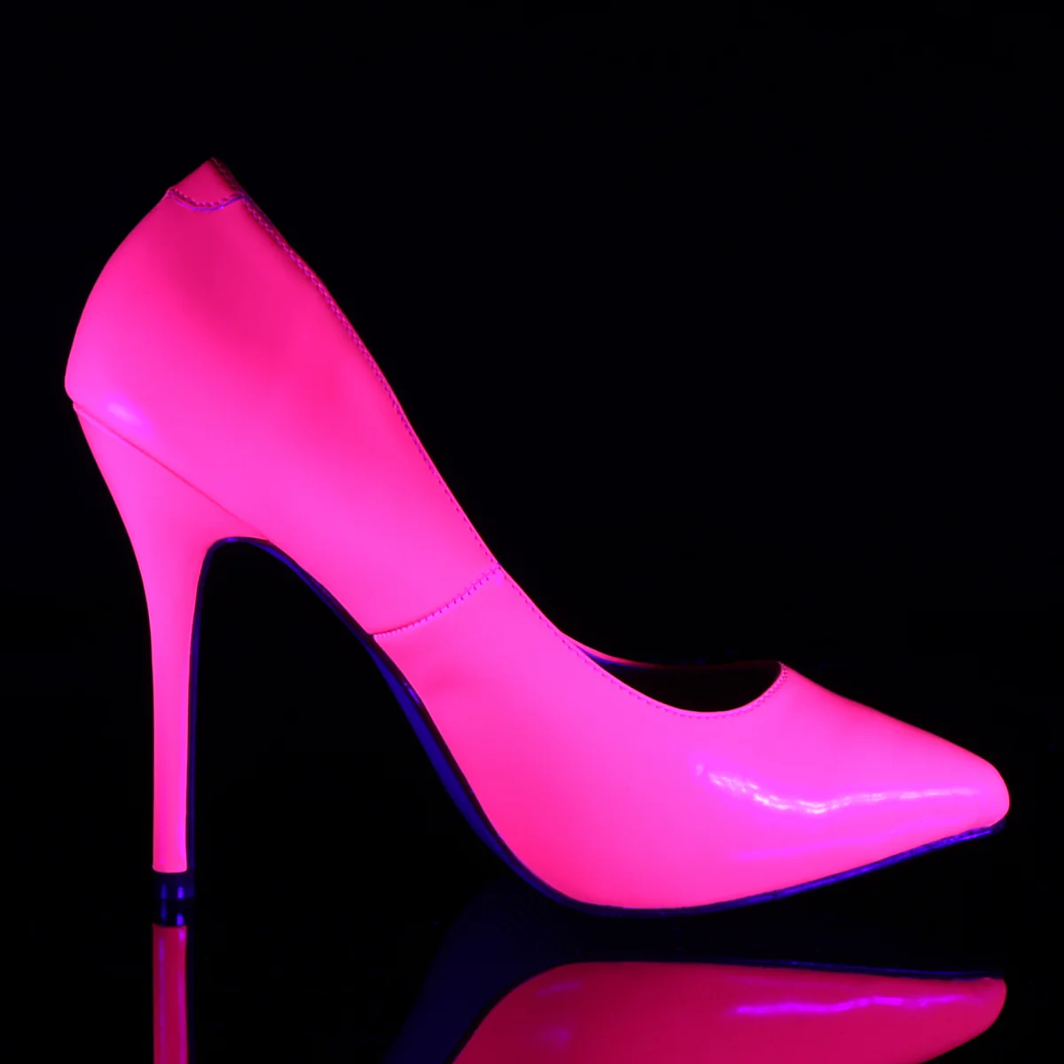 Neon Fuchsia 5 Inch Tempting Bedroom Heels - Pleaser AMUSE-20 - Image 5