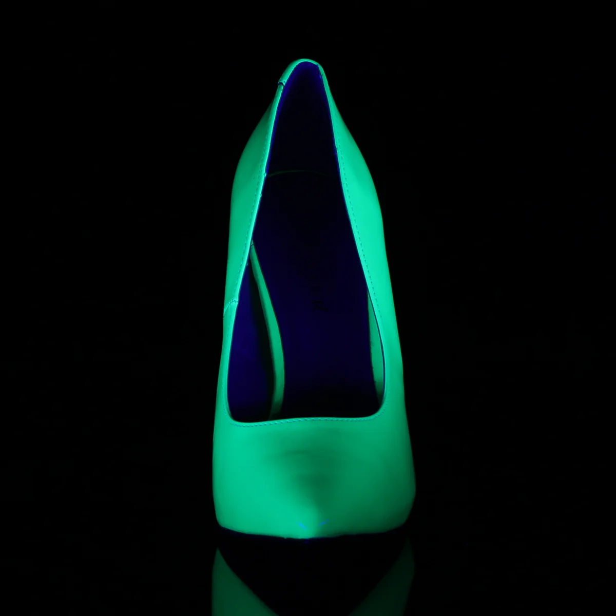 Neon Green 5 Inch Dominant Fetish Shoes - Pleaser AMUSE-20 - Image 2