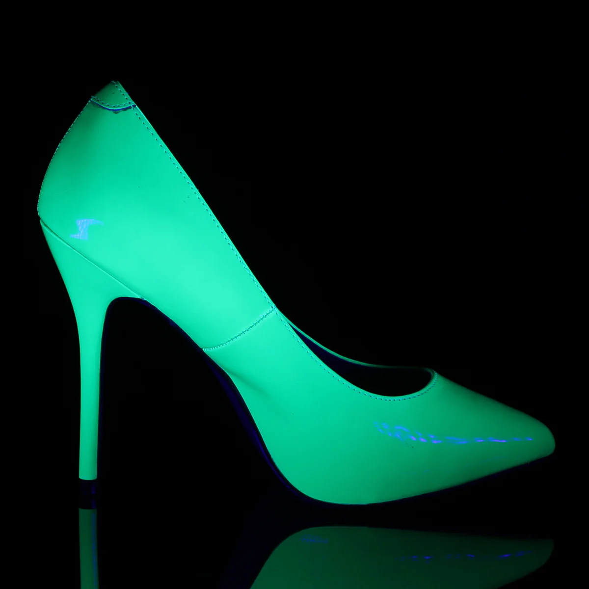 Neon Green 5 Inch Dominant Fetish Shoes - Pleaser AMUSE-20 - Image 5